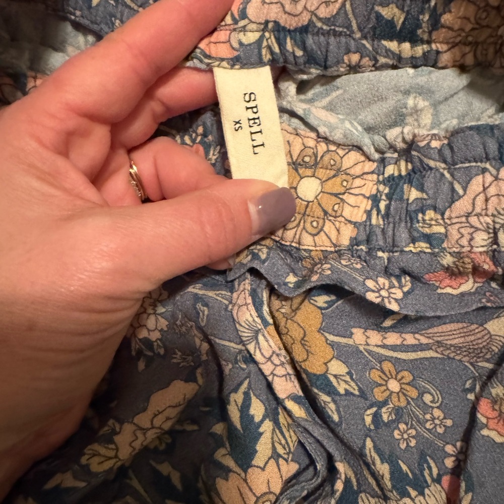 Spell Blue Floral Shorts - Picture 4 of 4